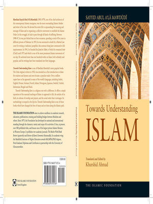 cover image of Towards Understanding Islam